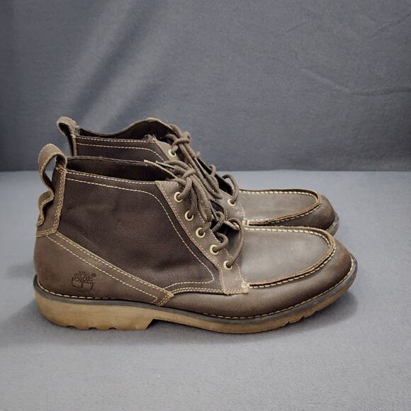 Timberland Boots Men 11 Brown Leather Earthkeepers Ortholite Lace Up Chukka main image 14